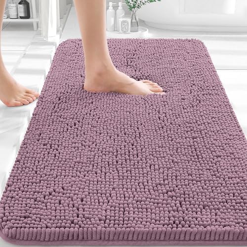OLANLY Bathroom Rugs 32x20, Extra Soft Absorbent Chenille Bath Rugs by OLANLY