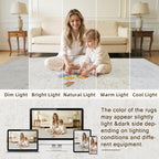3x5 Area Rugs Living Room: Bedroom Washable Carpet Neutral Cream - Image 5