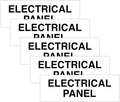 All Quality Basic Electrical Panel Sign - Fire Regulation Safety Compliance Sign - White - Large (5 Pack)