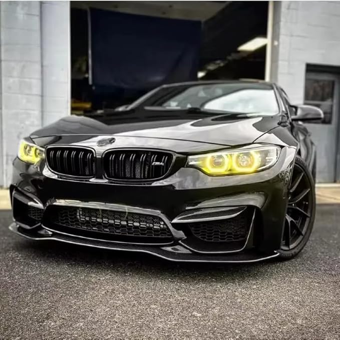 SOCAL-LED LIGHTING Yellow Angel Eye Daytime Running Light DRL Non-Adaptive Headlight Insert Diode Module LED Control Unit Fit for BMW 2018-2020 F32 F33 F36 4 Series LCI, Pack of 2