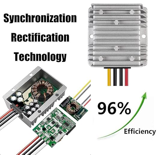 DC 12V to 24V 10A 240W Boost Converter, Waterproof Voltage Regulator Power Supply Module with Fuse, for Golf Cart, Club Car, LED Strip Light, Automotive, Solar System