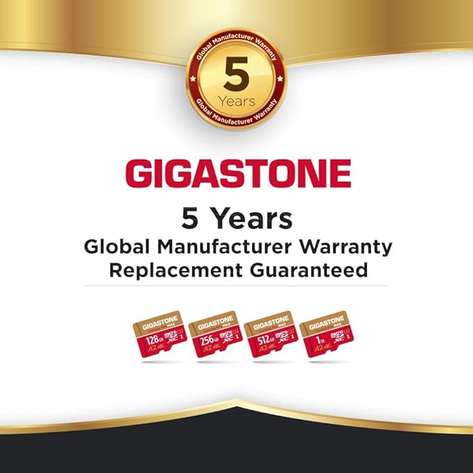 【5-Years Data Recovery】 GIGASTONE 256GB Micro SD Card with USB 3.2 Type C Card Reader, 4K Camera Pro MAX, Speed Up to 130MB/s Compatible with Gopro, DJI, Dash Cam, MicroSDXC UHS-I A2 V30 U3