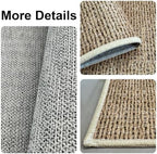 Washable 2x6 ft Textured Printing Runner Rug Brown Yellow Low‑Pile - Image 7