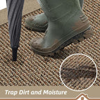 BEQHAUSE Indoor Door Mat 24" x 36", Dirt Trapper Door Mats, Taupe - Image 3