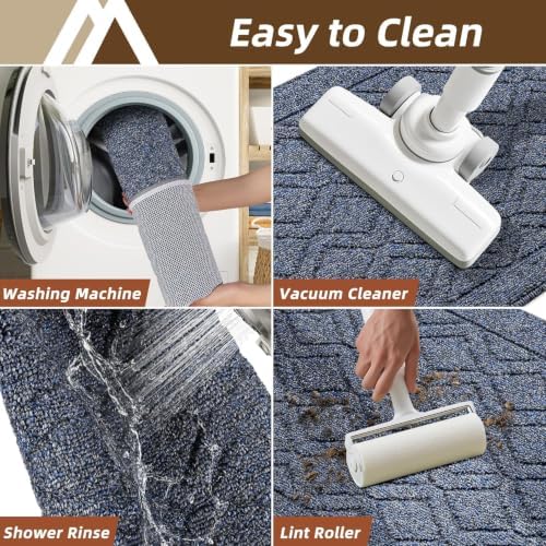 COSY HOMEER Kitchen Rugs Sets of 2 Non-Slip Washable,60x24Inch/35X24Inch - Image 6
