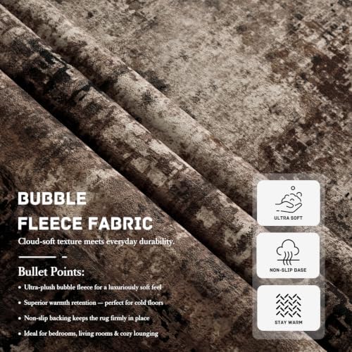 Entryway Rug 3x4 Brown Bedroom Area Rug Washable Non Slip Abstract Boho Rugs for Indoor Entry, Kitchen, Classroom, Bathroom, Kids Girls Room, Office, College Dorm Small Carpet - Image 7