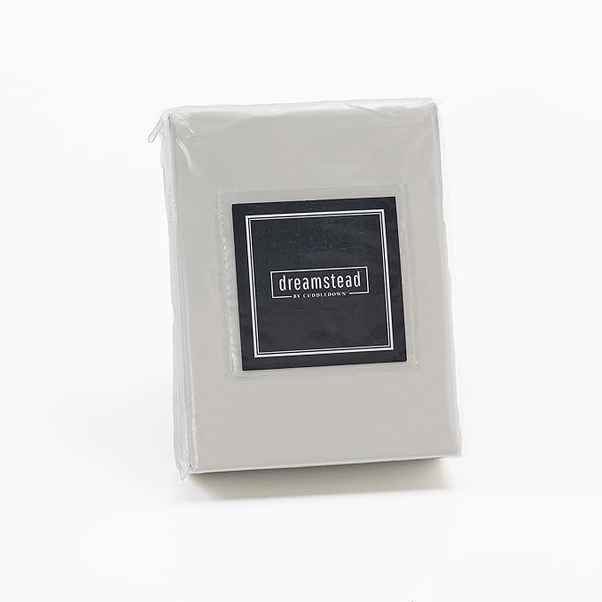 Cuddledown dreamstead King Bed Soft, Easy, 100% Cotton, Luxury Sateen, Set Includes Fitted, Flat Sheet and Pillowcase, White