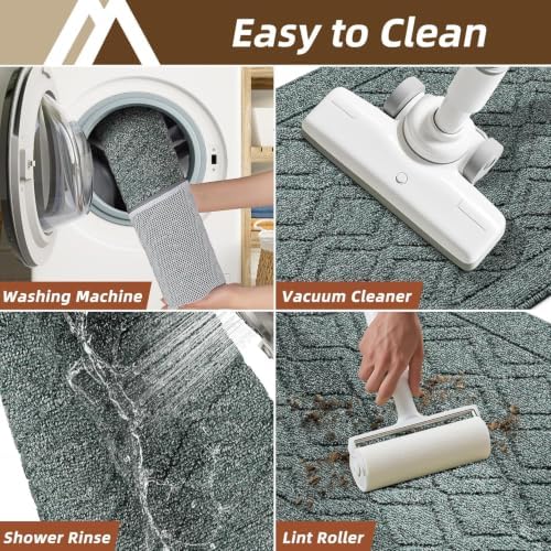 COSY HOMEER Kitchen Rugs Sets of 2 Non-Slip Washable,48x20Inch/30X20Inch - Image 6