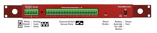 Room Alert 32S - 32-Sensor Capacity Secure Proactive Environment Monitor for Enterprise Facilities, Server Rooms & Data Centers - Made in USA