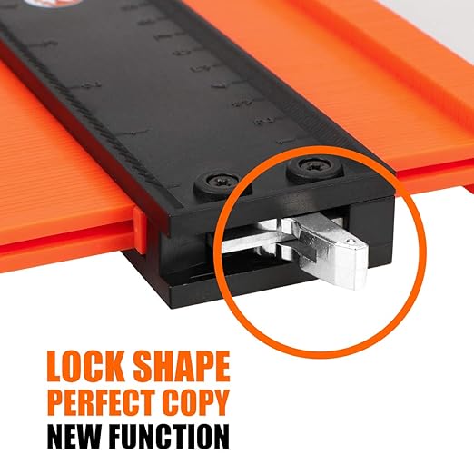 Saker Contour Gauge Duplication-Adjustable Lock-Precisely Copy Irregular Shape-Irregular Woodworking Tracing-Must Have Tool Valentine's Day Gifts for DIY Handyman Men Husband 10 Inch+5 Inch