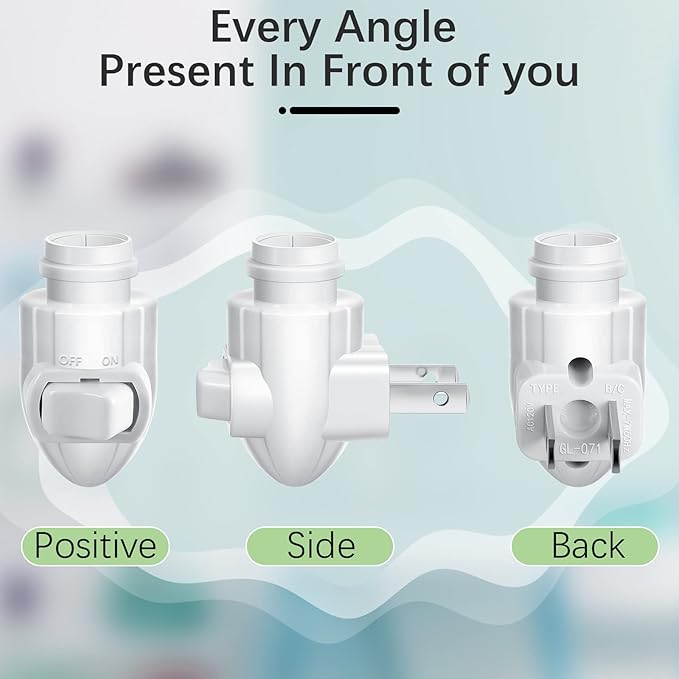 Tuanse 80 Sets Plug in Night Light Module White Night Light Base with Shade Mounting Clip Plastic Lights Rotating Base for Making Your Own Decorative
