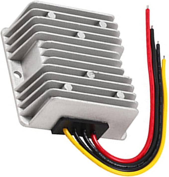 QJFCare DC Converter Voltage Reducer 36V 48V Step Down to 24V 20A 480W, Waterproof Big-Size Voltage Reducer, High-Power DC/DC Power Supply Module Buck Transformer, for Golf Cart, forklifts, Car