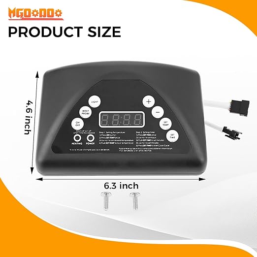 Mgoodoo 9907100001 Digital Control Panel Replacement Parts Compatible with Masterbuilt Top Controller Electric Smoker 20070311/20070411/ 20072614/20071011/ 20072514/20072618/ 21072618/20072218