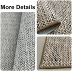 Washable 2x6 ft Textured Printing Runner Rug Brown Black Low‑Pile - Image 7