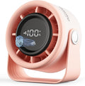 Gaiatop Small Desk Fan Rechargeable, 5in Personal Fan 4000mAh Battery Powered, Touch Control LED Display, 360° Tilt, 5-Speed Strong Wind, Bedroom Dorm Office Desk Accessories, Gifts for Women Girls