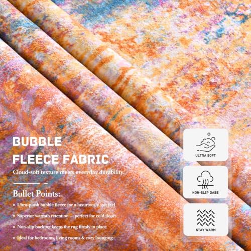 Entrance Rugs Indoor 2x4 Rainbow Entry Rug Washable Abstract Black Small Area Rug Non-Slip Low Pile Throw Rugs for Entryway, Kitchen Floor, Front Door Indoor Door Mat, Bathroom, Bedroom Bedside - Image 7