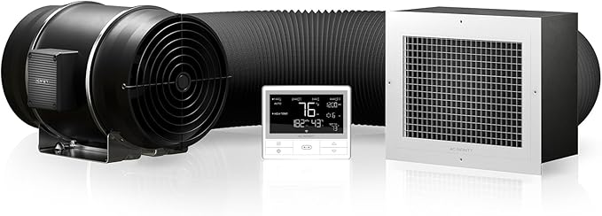 AC Infinity CLOUDWAY Whole House EC Fan T10, 1200 CFM with Temperature Humidity Controller, WiFi Integrated App Control – Ceiling Mount House Attic Vent Fan, Exhaust Home Ventilation System