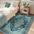 RELEANY Washable Area Rug, 3'x5', Teal by RELEANY