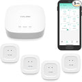 YoLink Water Leak Starter Kit: Hub + 4 Leak Sensor 1 (Silent), LoRa Long-Range, App/SMS/Email Alerts, D2D Offline Triggers, 2 AAA Up to 5-Year Battery, Compatible with Alexa/IFTTT/Home Assistant