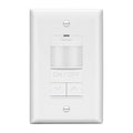 LIDER Motion Sensor Dimmer Switch for Dimmable 200W LED/CFL Lights, 3-Way, 120 V, Modern Upgrade, No Neutral Required, No Ground Required, UL Listed, Wall Plate Included, White, New Version
