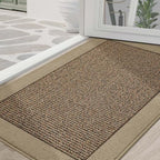 BEQHAUSE Indoor Door Mat 36" x 60", Dirt Trapper Door Mats, Taupe by BEQHAUSE