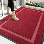 OLANLY Front Door Mat Outside 59x40, All-Season Heavy-Duty Rubber Doormat by OLANLY