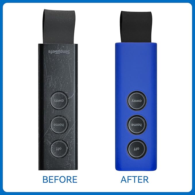 Protective Silicone Sleeve Case for SimpliSafe KeyFob - Arm and Disarm Remotely, Flexible Case for SimpliSafe Home Security System KeyFob - Latest Gen (Blue)