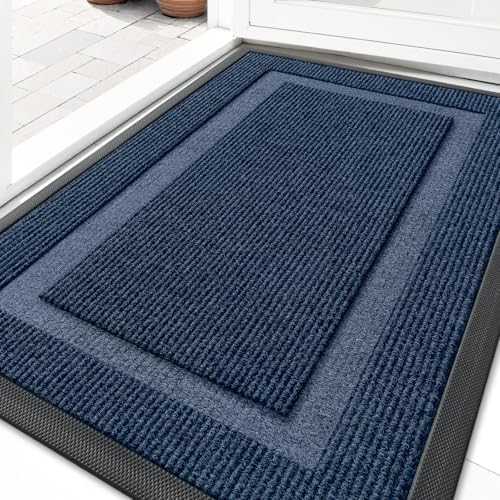 OLANLY Front Door Mat Outside 33x21, All-Season Heavy-Duty Rubber Doormat by OLANLY