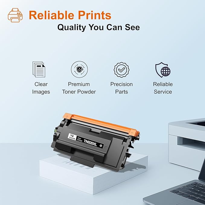 VLOVEINK TN920XL TN920 Toner Cartridge Compatible Replacement for Brother TN920XL TN920 TN920UXXL TN920XXL Work with HL-L6210DW MFC-L5915DW HL-L6210DWT HL-L5210DWT MFC-L5710DW, 4 Pack (with Chip)