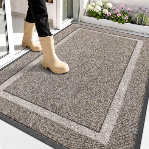OLANLY Front Door Mat Outside 59x34, All-Season Heavy-Duty Rubber Doormat by OLANLY