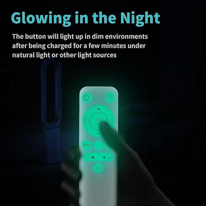 LUNOAOA Upgrade Glowing Remote Control Replacement No Setup for Dyson Fan DP01 DP03 TP02 TP03 with Magnetic