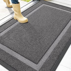 OLANLY Front Door Mat Outside 47x34, All-Season Heavy-Duty Rubber Doormat by OLANLY