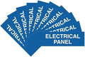 All Quality Basic Electrical Panel Sign - Fire Regulation Safety Compliance Sign - Blue - Medium (10 Pack)