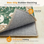 SameBed 4x6 Area Rug Living Room, Vintage Washable Carpet Brown Green - Image 6