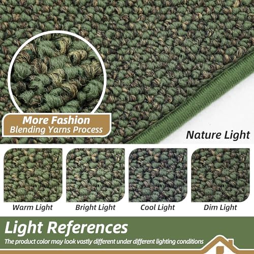BEQHAUSE Dirt Trapper Door Mat 24" x 36", Non-Slip Washable Doormats, Green - Image 5