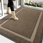OLANLY Front Door Mat Outside 59x40, All-Season Heavy-Duty Rubber Doormat by OLANLY