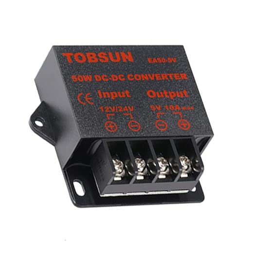 MGGi DC 12V 24V to 5V 10A 50W Voltage Reducer Converter Regulator, Step Down Converter Regulator Waterproof Power Supply Module Buck Transformer, Aluminum
