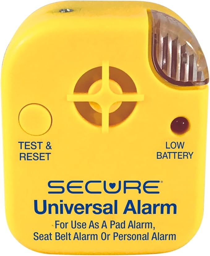 Secure Bed Alarm for Elderly Adults - 12" x 30" Pressure Sensor Pad, 80 dB Caregiver Alert with Holder, 9V Battery - Fall Prevention, Dementia Patient Monitoring, Motion Sensor for Seniors