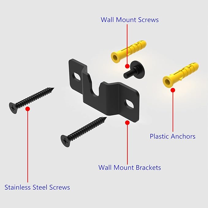 Vdsvksd Sound Bar Mounting Bracket,SoundBar Wall Mount Brackets for Vizio Soundbar Mounted Under or Above TV,Fits Most of Sound Bars,Soundbars Mounts Brackets with Hardware Kit