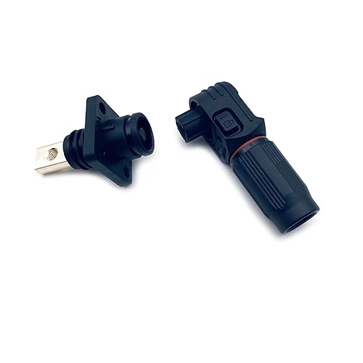 300A 1500V Battery Energy Storage Connector, 70-95mm² High Current Connectors Quick Plug Terminal Black Right Angle Plug and Socket IP67 Waterproof Power Adapter Threaded Wiring