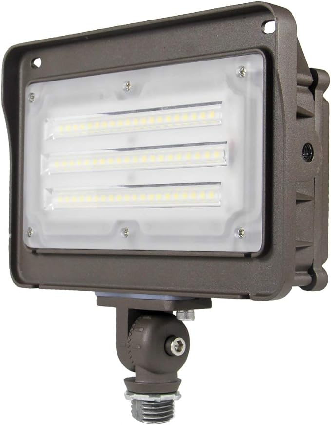 kadision LED Flood Light Outdoor with Dusk to Dawn Photocell, 50W 6500LM IP65 Waterproof Adjustable Knuckle Mount LED Flood Lights 5000K 100-277V ETL Listed