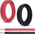 Shirbly 4 Gauge Battery Cable, 10FT Red + 10FT Black 4 AWG Pure Copper Wire Welding Cable, for Automotive, Battery, Solar and Generator, Standard USA OFC Wire