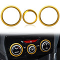 Auovo AC Climate Control Knob Outer Ring Covers Accessories for Subaru Crosstrek 2018-2022 2023 / Impreza 2017-2023 / Forester 2019-2024 Interior Air Condition Switch Control Trim (Gold)
