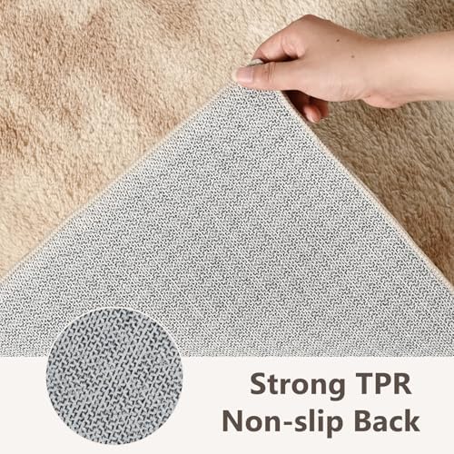 2x10 Tie-dye Beige Runner Rug Washable Non-Slip for Kitchen Hallway - Image 6