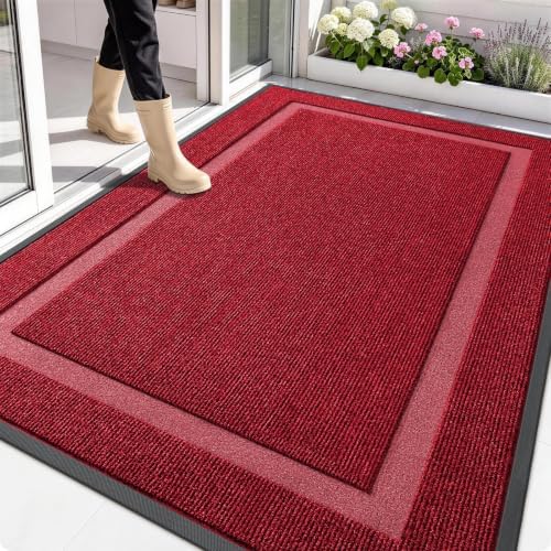 OLANLY Front Door Mat Outside 71x47, All-Season Heavy-Duty Rubber Doormat by OLANLY