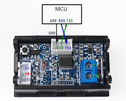 Taidacent Modbus RTU Power Monitor Energy Meter with RS485 TTL Isolated 100V 5A 10A 50A 100A DC Voltage Current Meter with Dual LCD Display (100V100A_Modbus Protocol_485 Isolation)