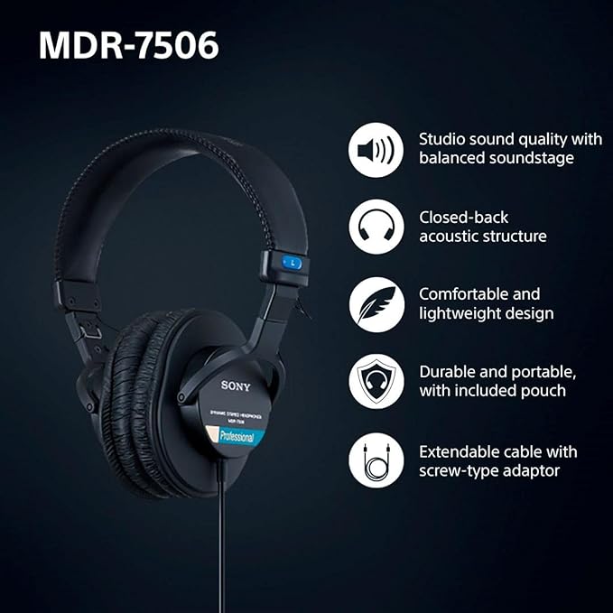 Sony MDR7506 Professional Large Diaphragm Headphone