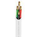 NATIONAL Wire&Cable - 16/4 Audiophile Speaker Wire (500 Feet) 16AWG Gauge - Made in USA - in Wall Audio Speaker Wire Cable/CL Rated/ETL Listed / 2 Conductors - OFC Oxygen-Free Copper, White 500ft
