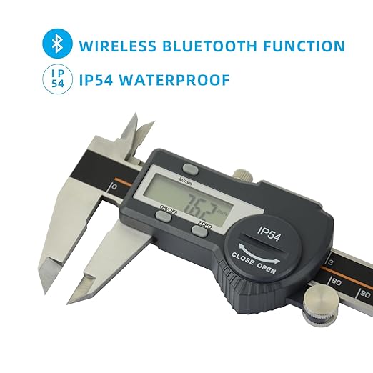AICEY Digital Caliper Measuring Tool, IP54 Waterproof Stainless Steel Electronic Caliper with Large LCD Display Digital Micrometer, Available in 12in/300mm （ACE-KC30）