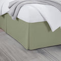 Twin Bed Skirt, Luxury 18 Inch Drop Sage Pleated Bed Skirt, Double Brushed Microfiber, Box Pleat Design, Wrinkle & Fade Resistant, Easy Fit Tailored Bedskirt for Twin Size Beds